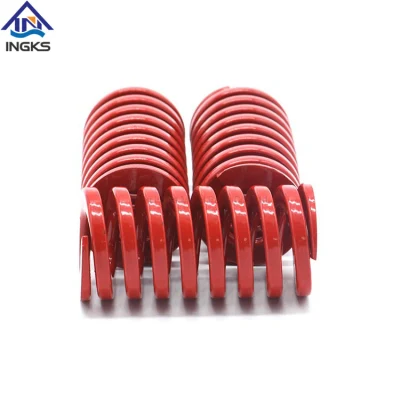 Red Medium Load ISO JIS Standard Compression Flat Coil Mold Die Spring for Stamping