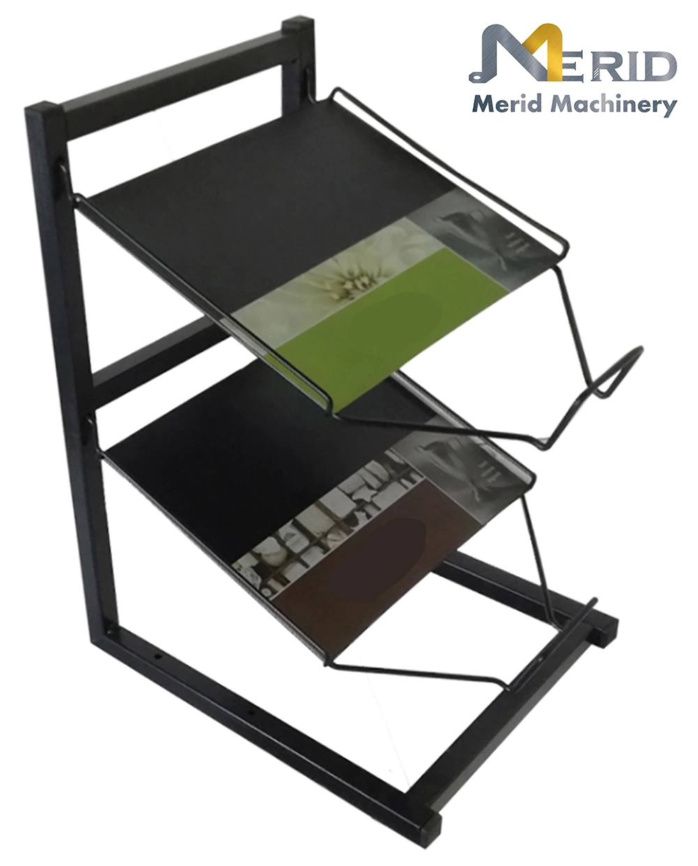Customized Metal Stamping Product of Carbon Steel Portable Folding Magazine Display Rack