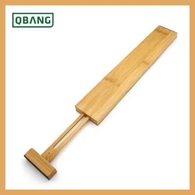 100% Natural Bamboo Adjustable Standard Size Kitchen Drawer Dividers Drawer Divider Organizer